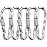 Brf Store Sidelyasell Metal Vidalı Karabina 6 mm 5 Adet | Çok Amaçlı Kullanım,dağcılık Kamp Malzemeleri , Salı - Siyah