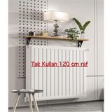 Brf Store Sidelyasell Montajsız Çam Petek Üstü Metal Raf, Kalorifer Peteği Raf Dresuar Uçan Raf 120 cm 200100 - Siyah