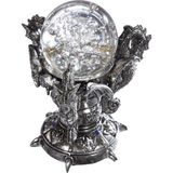 Brf Store Su Store Design Toscano Dragons Of Corfu Castle Gotik Dekor Heykeli Küre Heykelcik, 13,8 Cm, Gümüş K - Siyah
