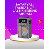 Brf Store Su Store Mini Boy Elektrikli Şarjlı Yüksek Basınçlı Lastik Şişirme Pompası - Siyah