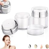 Brf Store Veltrolab 50 ml (Büyük Boy) Havasız Pompa Vakumlu Şişe Kapaklı Yeniden Doldurulabilir Krem Kavanozu, - Siyah