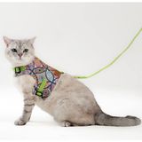 Brf Store Veltrolab Kaçış Önleyici Kedi Gezdirme Tasması ve Küçük Irk Köpek Gezdirme Tasması (M, Etnik Yeşil) - Siyah