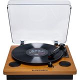 Brf Store Vialivaavm Blueforce Soprano Ahşap Pikap Plak Çalar Retro Bluetooth USB Sd Kart Aux Dahili Hoparlör - Siyah