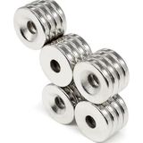 Brf Store Yavuzsell 5 Adet - Havşa Delikli, Neodyum Mıknatıs, 15X3 Mm, Çok Güçlü Magnet - Siyah