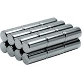 Brf Store Yavuzsell Dünya Magnet 4 Adet 5X10MM Güçlü Silindir Neodyum Mıknatıs (4'lü) - 5 x 10 mm - Siyah