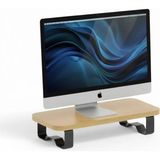Brf Store Yavuzsell Prexua Upster Ahşap Monitör Standı - Ergonomik Monitör Yükseltici (Safir Meşe - Siyah Ayak