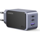 Brf Store Yavuzsell Ugreen Nexode Air 65W 3-Port Gan Fast Charger Eu Hızlı Şarj Adaptörü - Siyah