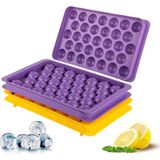 Brf Store Yavuzsell Yuvarlak Buz Küpü Tepsisi - Dondurucu Için Buz Küpü Tepsileri (2, Sarı/mor, 66 Pcs)