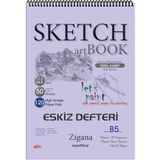 Brf Store Yavuzsell Zigana B5 Spiralli Eskiz Defteri - 50 Yp, 120 gr Çizim Bloknotu, Sanat Defteri - Siyah
