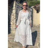 BRGCLOTHING İthal Kumaş Dantel Güpür Etek Gömlek Premium Takım