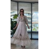 BRGCLOTHING Pamuklu El işi İşlemeli İthal Elbise