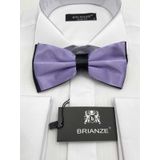 Brianze Lila Siyah Saten Papyon