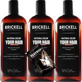 Brickell Erkeklere Özel Anti-White Saç Sakal Bakım Şampuanı 237 ml x 3 Adet + Yanında Jel - Paket
