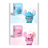 BRICKS Hawaii Model Stitch & Angel Figür Seti Mini Yapı Blok Koleksiyon Oyuncağı stitchangelhawaii