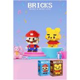 Bricks make a wise life Mario ve Winnie The Pooh 3D Yapboz - İkili Set - Mikro Blok Yapım Seti - Eğitici Hobi Oyuncak - Kutulu Ambalaj - Orijinal