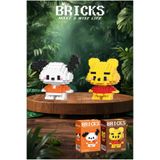 Bricks make a wise life Pochacco ve Winnie The Pooh 3D Yapboz - İkili Set - Mikro Blok Yapım Seti - Eğitici Hobi Oyuncak - Kutulu Ambalaj - Orijinal