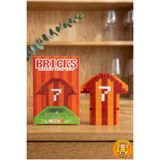 Bricks make a wise life Sarı-Kırmızı Taraftar Şampiyon Forma (169 Parça) Futbol Severlere Özel Blok Forma Seti 3D Yapboz Puzzle Yapı Oyuncakları