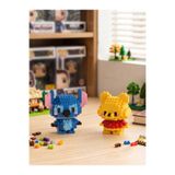 Bricks make a wise life Stitch ve Winnie the Pooh 3D Yapboz - İkili Set - Mikro Blok Yapım Seti - Eğitici Hobi Oyuncak - Kutulu Ambalaj - Orijinal