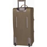 Bric's Milano X-Travel 77 cm Deri Detaylı Tekerlekli Seyahat Çantası Şık ve Çevre Dostu Tasarım - Kahverengi