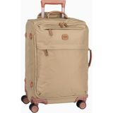 Bric's X-Travel 55 cm Kabin Boy Trolley Hafif, Deri Detaylı ve Şık Seyahat Valizi - Sarı