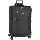 Brıc's X-Travel Trolley 71 cm Deri Detaylı, Geniş Hacimli, Şık ve Hafif Valiz - Siyah
