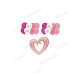 Bride Baskılı Balon Ve Ortası Boş Rose Gold Kalp Folyo Balon Seti