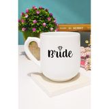 Bride Gelin Hediye Kupa Bardak Oval - 1 Adet - 300 ml - Beyaz