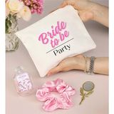 Bride Ham Bez Çanta & 30 ml Kolonya & Saten Toka & Peri Ayna Bride To Be Hediyelik Set