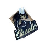 Bride Kuşak Taç Set, Siyahgold
