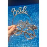 Bride Taç ve Gözlük Seti Bride To Be Taç Gözlük Plastik Set ROSE GOLD