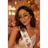 Bride To Be Altın Parti Gözlüğü Ve Taç Seti Bekarlığa Veda Parti Fotoğraf Aksesuarı
