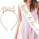 Bride To Be Gold Taç Kuşak Set