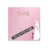Bride To Be Metal Taç ve Siyah Kuşak Seti Bekarlığa Veda Partisi
