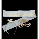 Bride To Be Plastik Taç ve Kuşak Seti Bride To Be Bekarlığa Veda Partisi - Gold