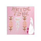 Bride To Be Rose Gold Balon Set Bekarlığa Veda Partisi Set-12