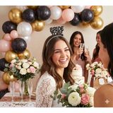 Bride To Be Siyah Simli Taşlı Eva Taç Bekarlığa Veda Parti Aksesuarı