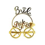 Bride To Be Tac Gözlük Seti Gold Renk Parti Aksesuar Taç Gözlük