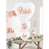 Bride To Be Yazılı Kalp Folyo Balon Bekarlığa Veda Partisi Balonu Beyaz 100 cm