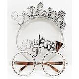 Bride To Be Yazili Tac Ve Bride To Be Yazili Gozluk Seti Gumus Renk