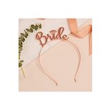 Bride Yazılı Metal Taç Rose Gold Bekarlığa Veda Partisi Konsepti MetalTaç