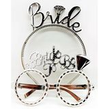 Bride Yazılı Taç Bride To Yazılı Gözlük Seti Gümüş Renk