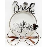 Bride Yazili Tac Ve Bride To Be Yazili Gozluk Seti Gumus Renk