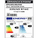 Bridgestone 225/65 R16C 112/110R Duravis All Season EVO EV Dört Mevsim Lastiği 2025
