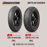 Bridgestone Battlax Exedra G709 130/70 R18 63H - G704 180/60 R16 74H Goldwing Ön Arka Motosiklet Lastik Takımı (2023/2024)