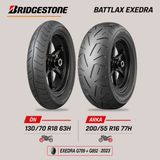 Bridgestone Battlax Exedra G709 130/70 R18 63H - G852 200/55 R16 77H Goldwing Ön Arka Motosiklet Lastik Takımı (2023)