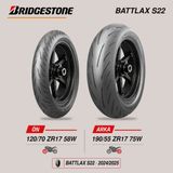 Bridgestone Battlax S22 120/70 ZR17 58W - 190/55 ZR17 75W Ön Arka Motosiklet Lastik Takımı (2024/2025)