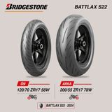 Bridgestone Battlax S22 120/70 ZR17 58W - 200/55 ZR17 78W Ön Arka Motosiklet Lastik Takımı (2024)