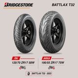 Bridgestone Battlax T32 120/70 ZR17 58W - 190/55 ZR17 75W Ön Arka Motosiklet Lastik Takımı (2023)