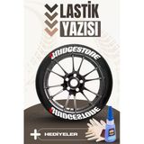 Bridgestone Motosiklet Ve Otomobil Araç 3D Oto Lastik Yazısı Sticker Arma Seti – 8 Adet