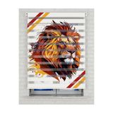 Bright Cover Renkli Aslan Baskılı Zebra Perde - Gece Gündüz - Erkek Çocuk Odası Perdesi